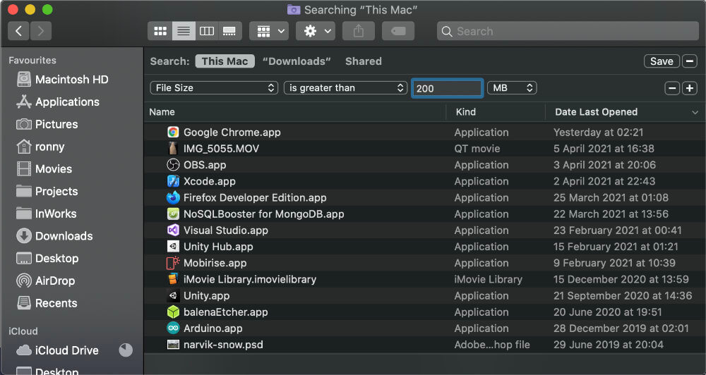 Mac find large files 4